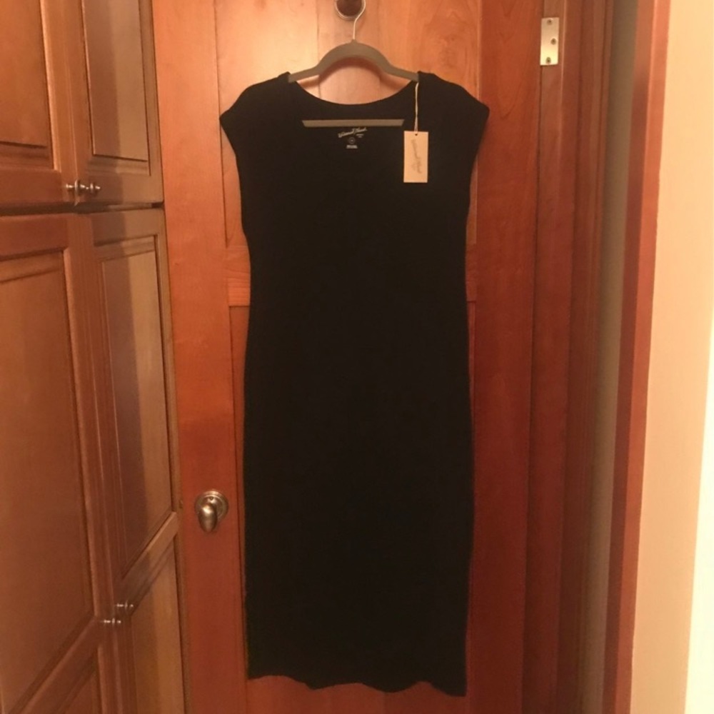 NWT Black sleeveless tshirt dress, cotton, size small